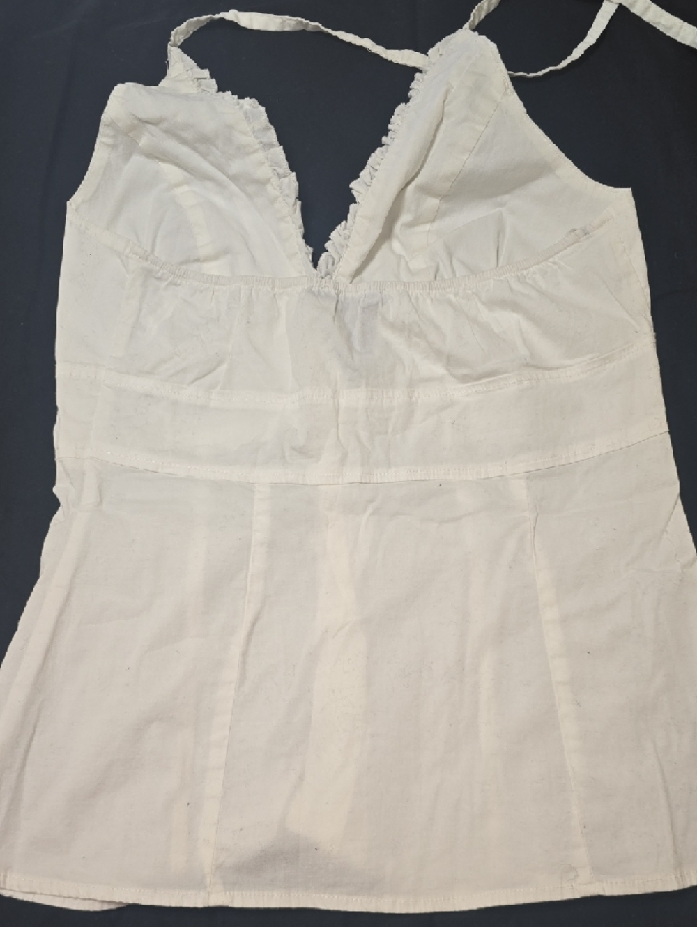 Rampage White Halter Button-Front Top - Picture 3 of 4